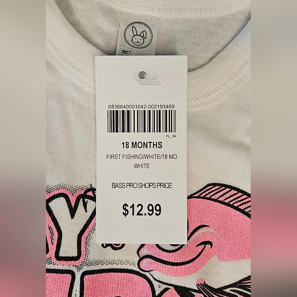 NWT Bass Pro Shops My First Fishing T-Shirt Size 18M - Picture 3 of 5